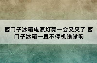 西门子冰箱电源灯亮一会又灭了 西门子冰箱一直不停机嗡嗡响